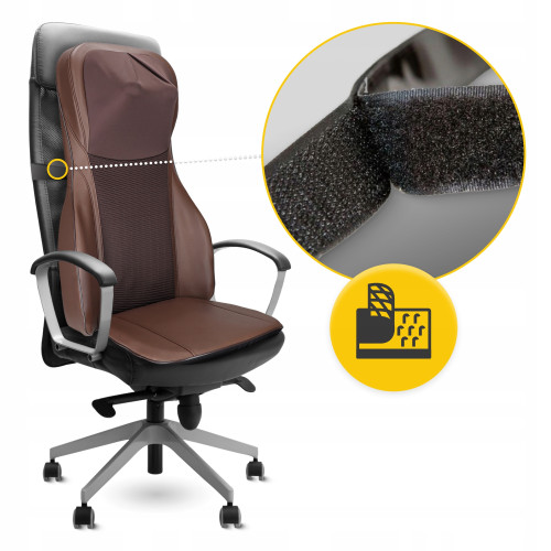 Масажна подушка  4FIZJO Ultra багатофункціональна, з підігрівом Brown - фото №3